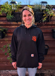 Unisex Black Embroidered Carhartt Pullover