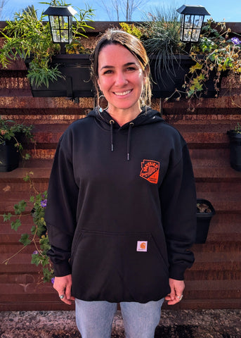 Unisex Black Embroidered Carhartt Pullover