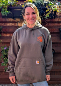 Unisex Green Embroidered Carhartt Pullover