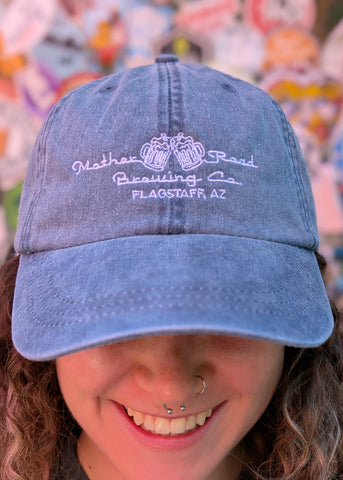 Navy Script Hat